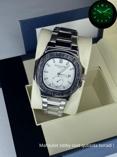 Мужские наручные часы Patek Philippe — DUCHE-PATEK01-ГОЛУБ