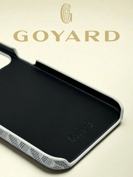 Чехол Goyard для iPhone X, XR, 11, 12, 13, 14, 15, 16 Pro, Max, Plus, белый, синий, черный