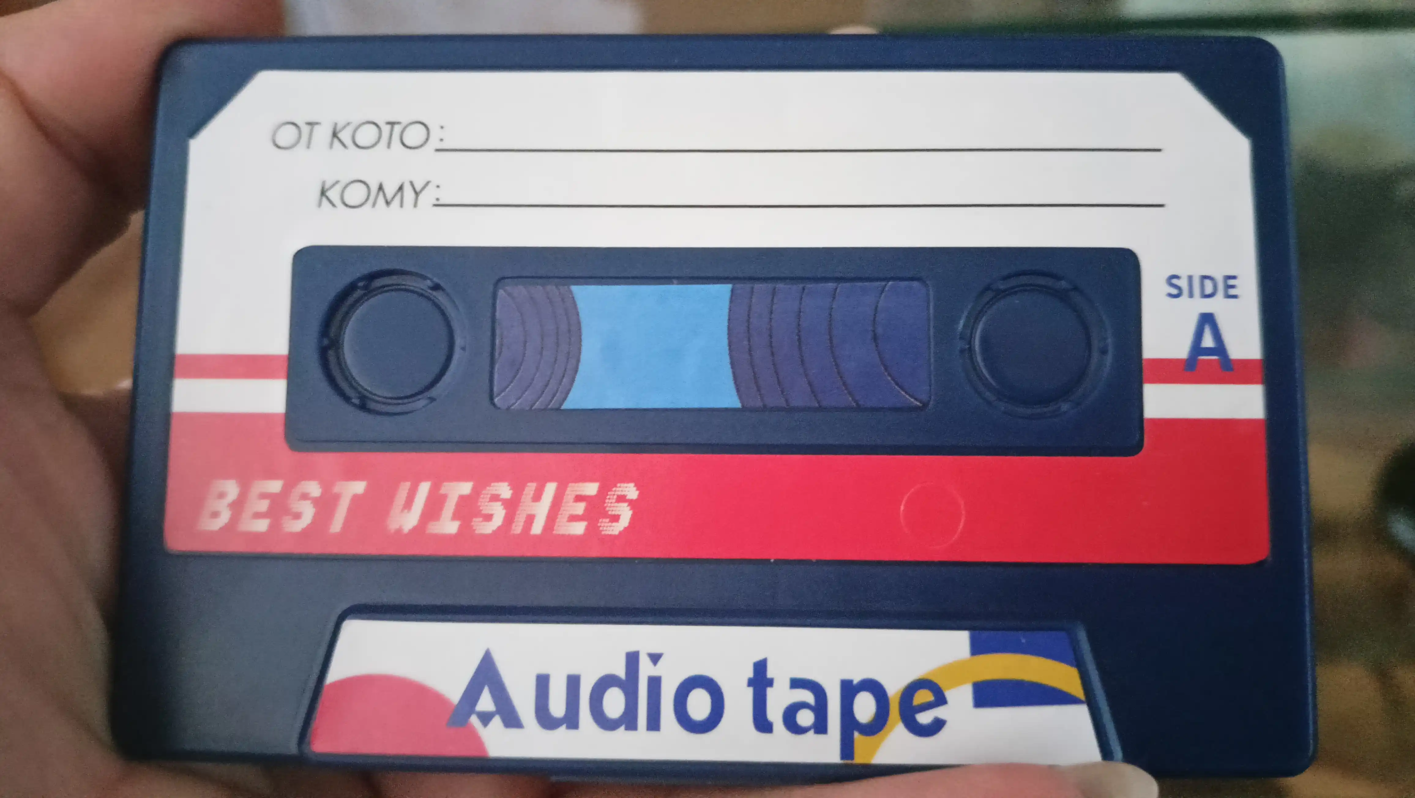 Audio kasseta tabrik va tilaklar uchun 60 soniyali ovoz yozuvi bilan