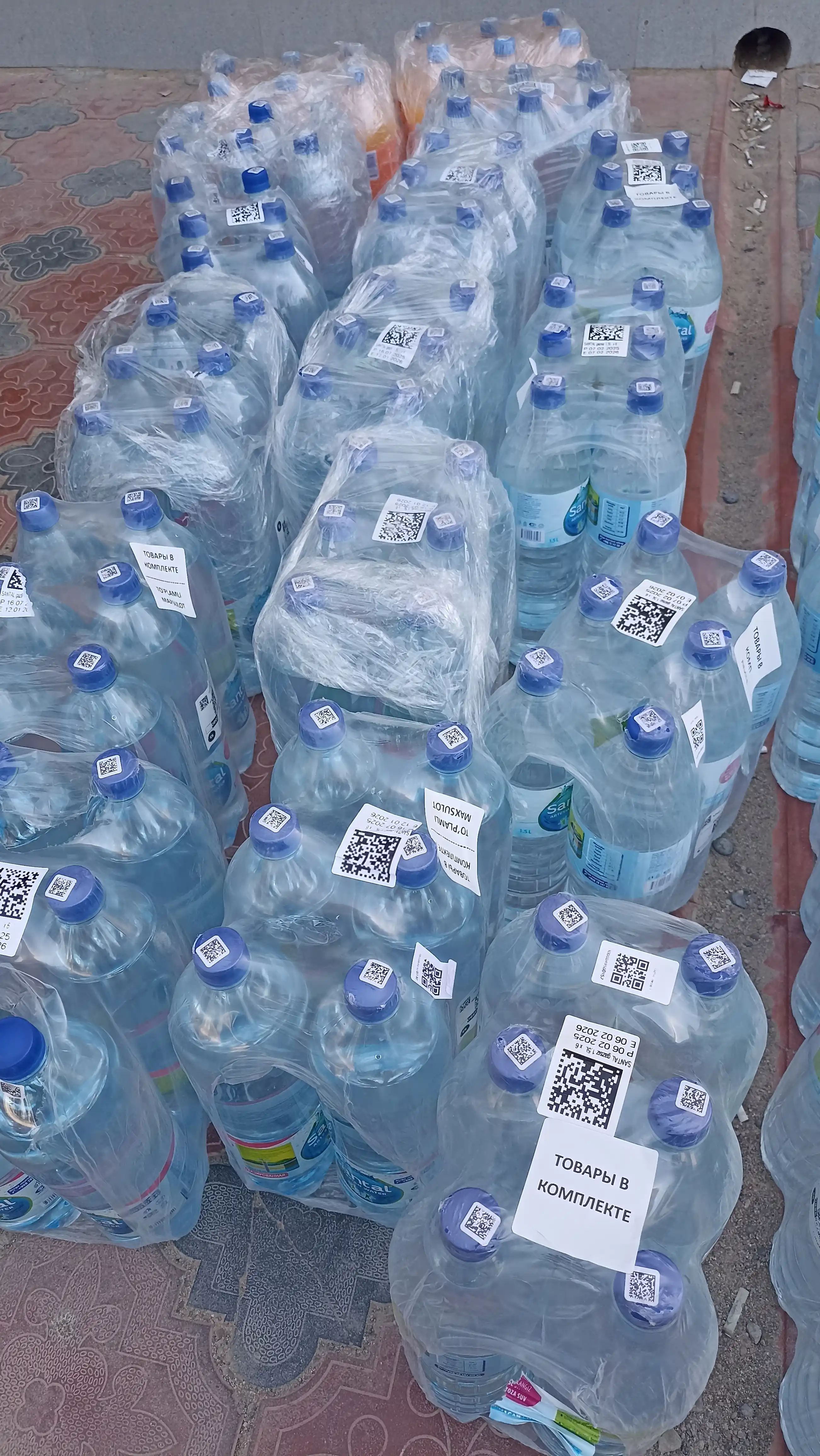 Gazlangan suv SANTAL, 1.5 litr dan 6 dona