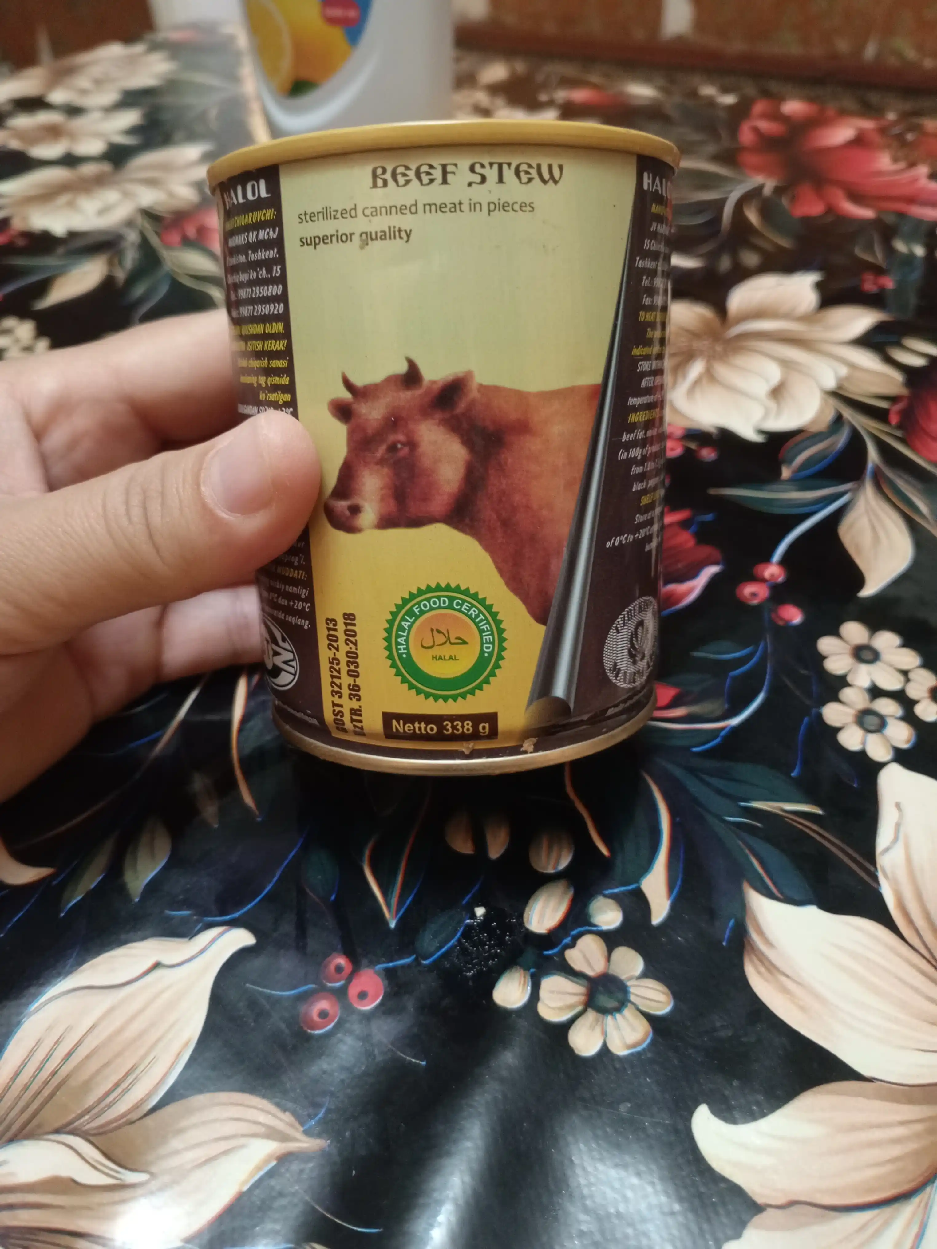 Dimlangan mol go'shti Beef Stew, 338 gr