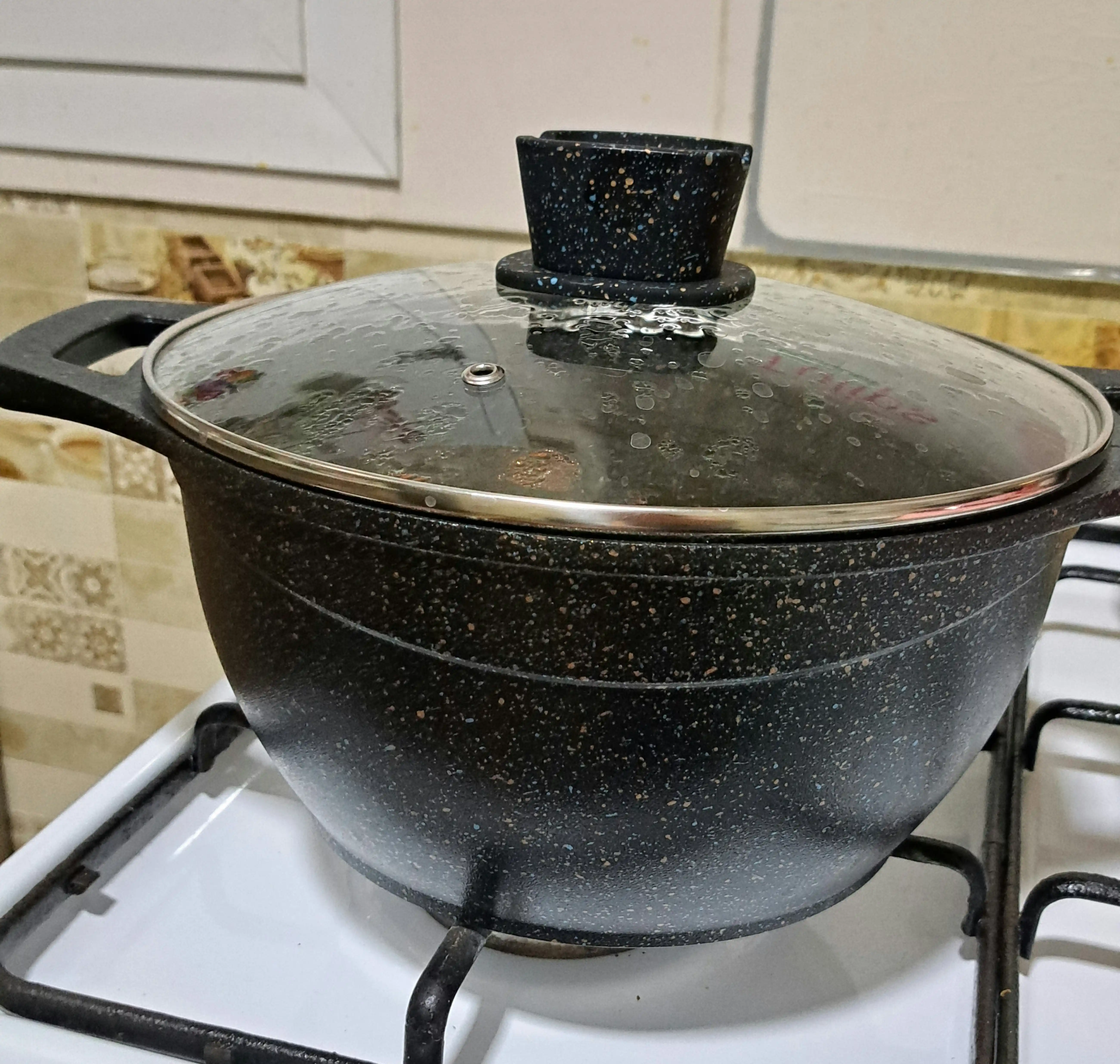 Казан антипригарный Vicalina с крышкой, кухонная посуда