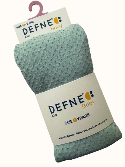 Детские колготки Defne Bebe для  осенние, средней плотности, однотонные — MITESO-DETKOLG-БИРЮЗ-5 лет
