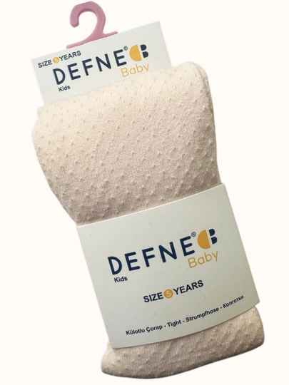 Детские колготки Defne Bebe для  осенние, средней плотности, однотонные — MITESO-DETKOLG-ПУДР-4 года