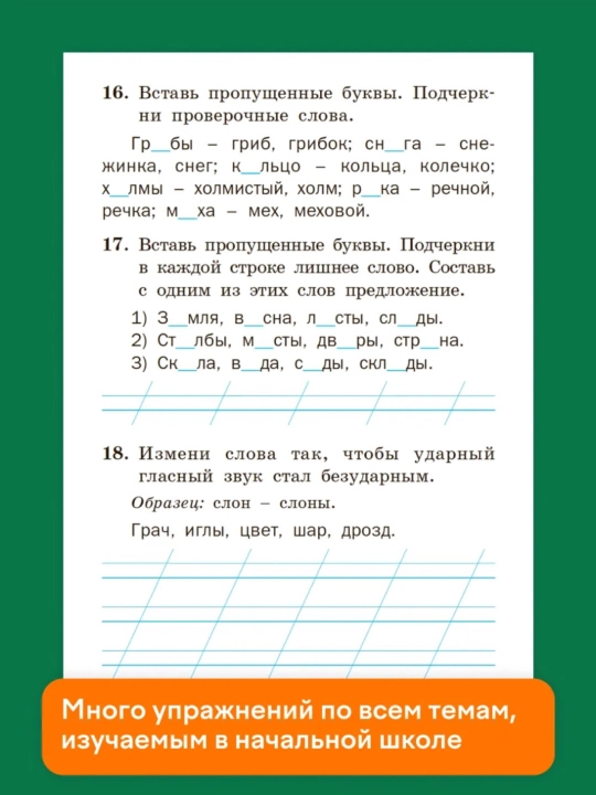 Тренажер по русскому языку, 1-2-3-4 класс