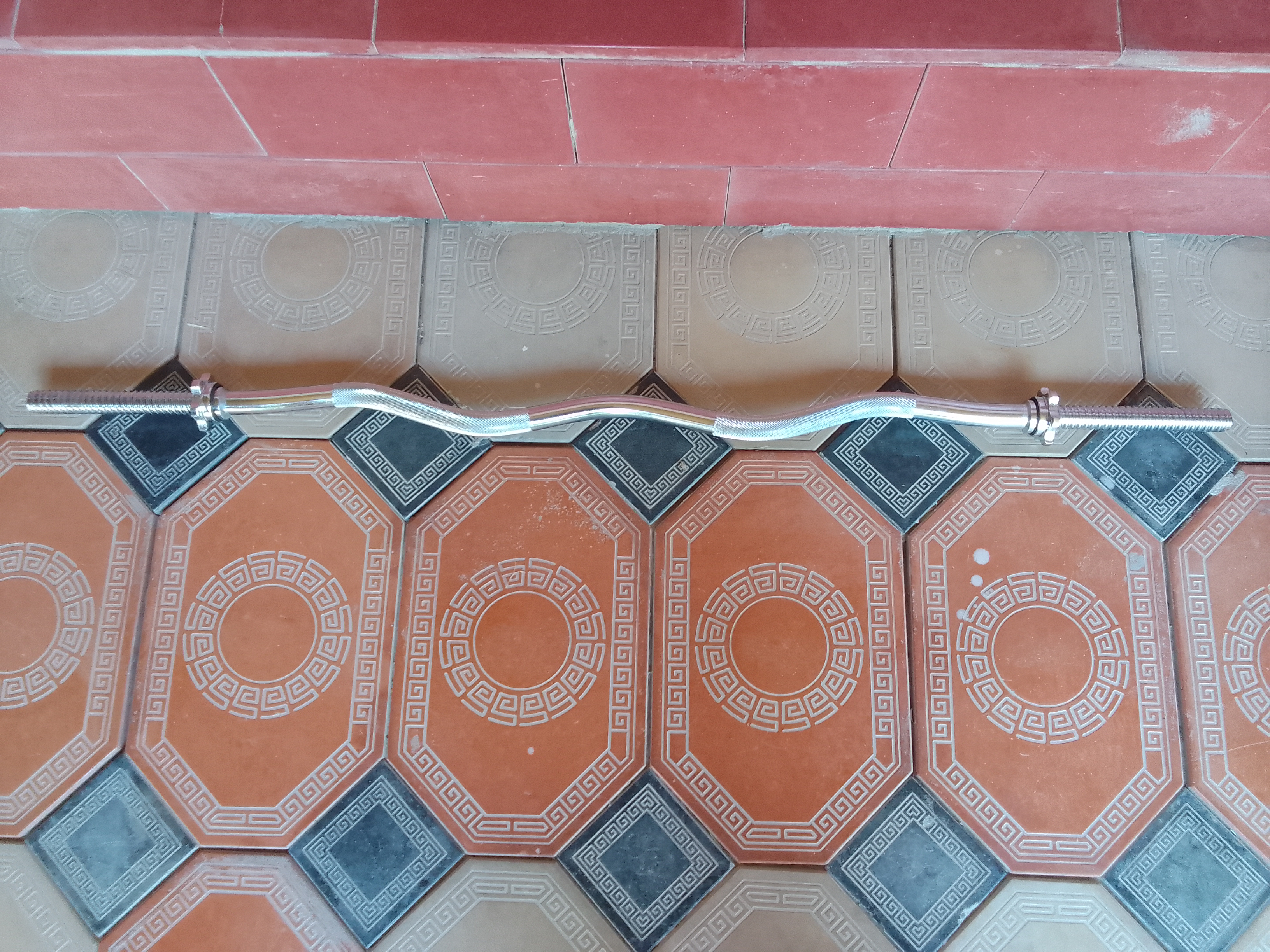 Никелевый гриф для штанги, изогнутый, 120 см