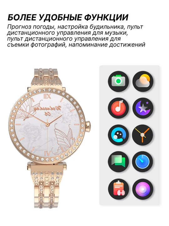 Смарт-часы женские Lenyes LW-246, водонепроницаемые,АMOLED экран,30.2 мм экран,фитнес-часы