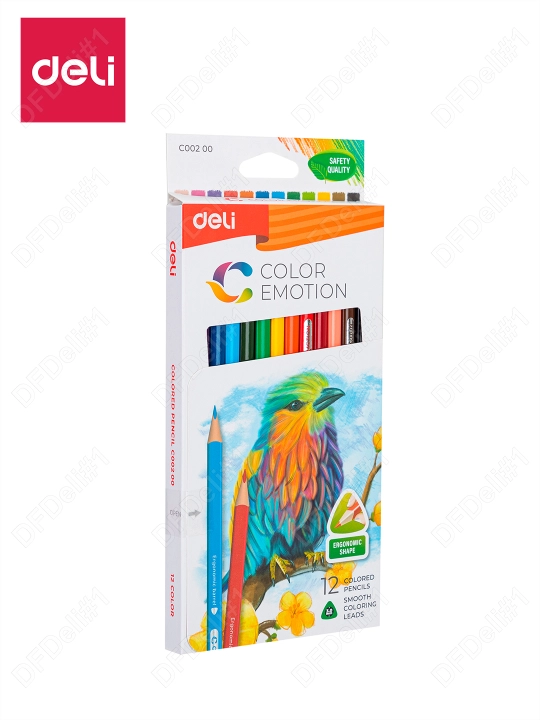 Rangli qalamlar, 12 rang, EC00200 Deli (Niqob), 00200-EC
