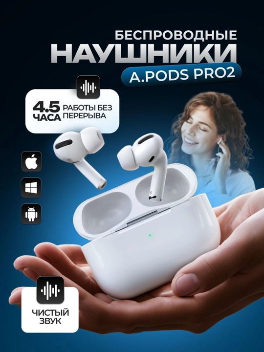 Simsiz quloqchinlar Pro 2, iPhone va Android uchun 