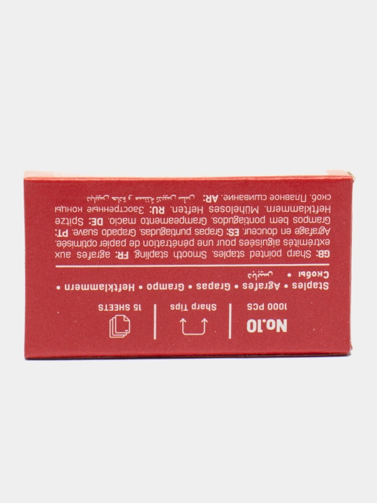 10#, Deli E0010N Stepler uchun skobalar 10#, 5 qutidan