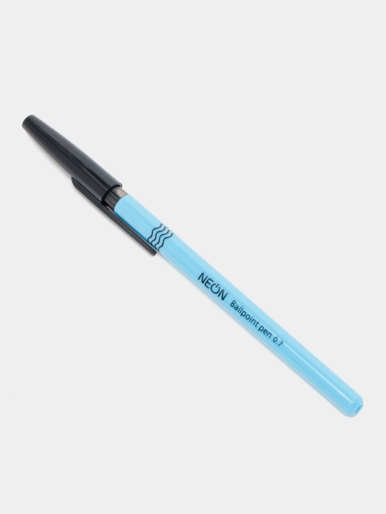 Sharikli ruchka Hatber NEON, ko'k, 0,7 mm, qopqoq va qisqichli, turli ranglar, 3 dona (7CB_50072)