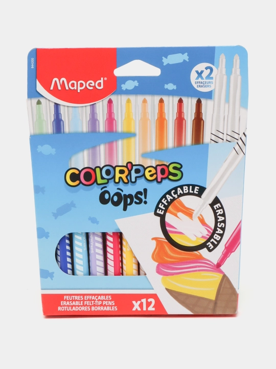Flomasterlar Erasable Felt-Pens ColorPeps X12 Box Maped, 844200