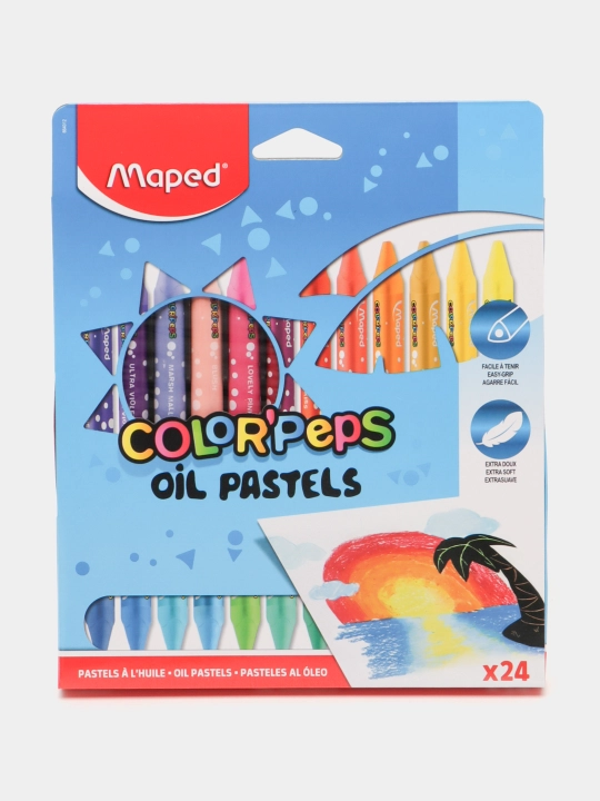 Moyli pastel Maped Color’Peps yog‘li pastellar, 24 xil rang - 