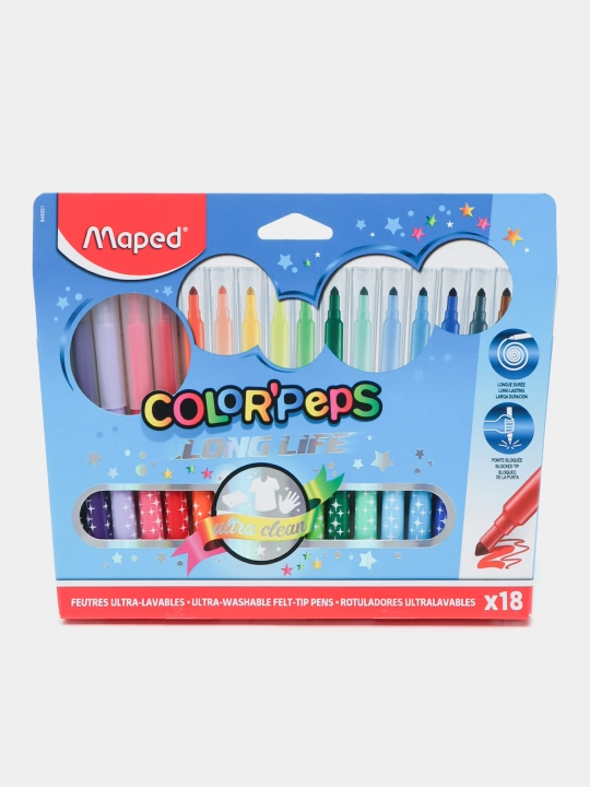 Maped flomasterlari, 18 ta rang, Long Life 845021