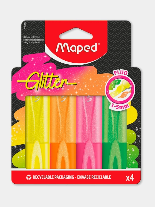 FLUO GLITTER X4 Maped yoritgichi, 740247 - 