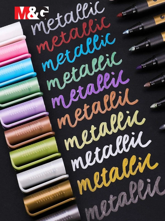 Metallic markerlari, 10 ta rang