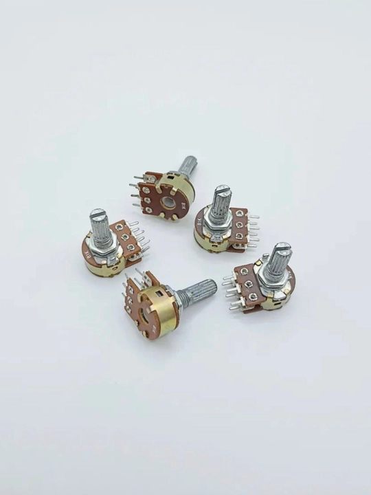 Potsensiometr WH148-2 B1K 1kOm, lehimlash uchun, 6 pinli, stereo, 10 dona