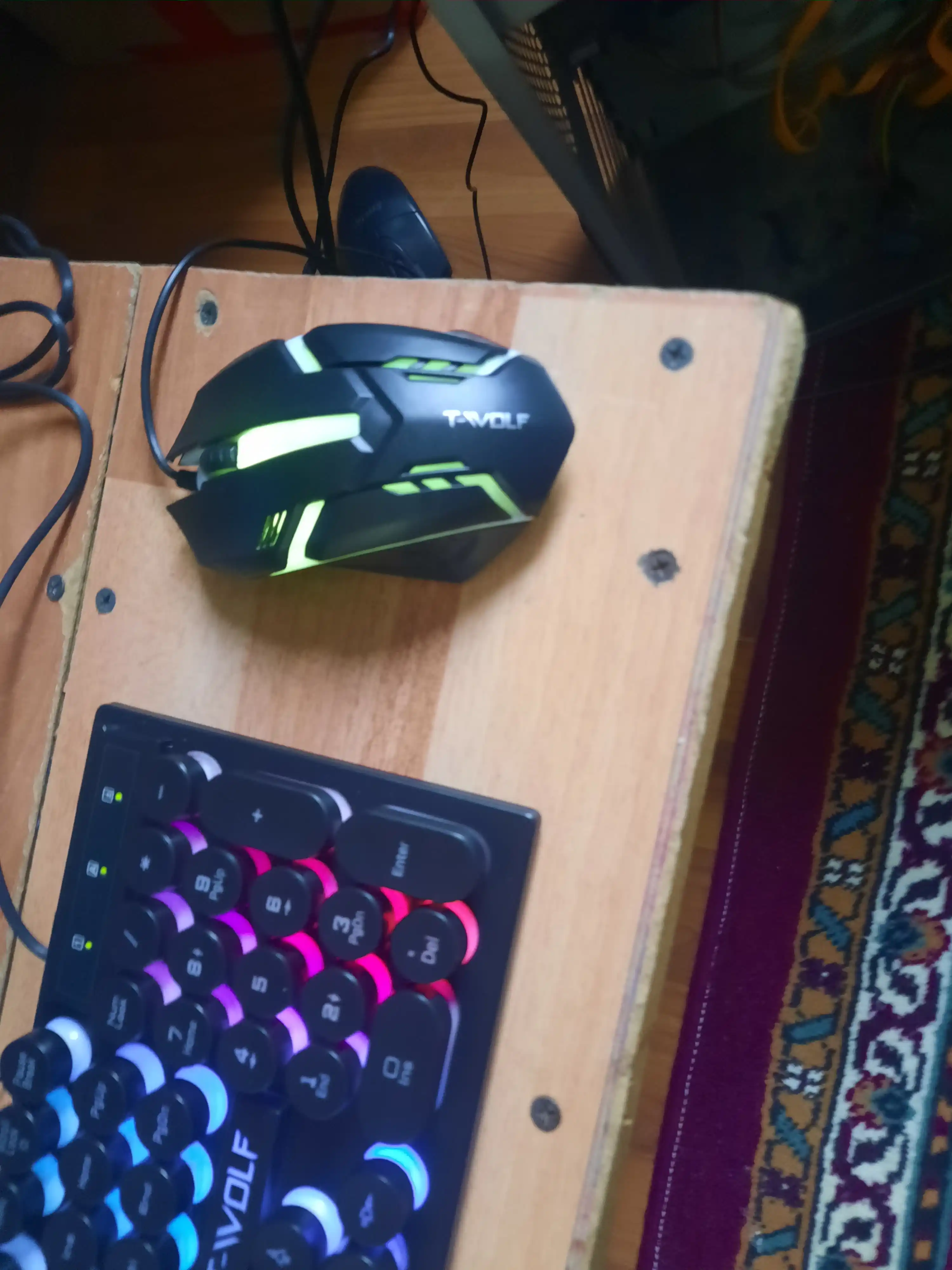 Игровая клавиатура и мышь T-wolf TF200, TF270, с RGB-подсветкой