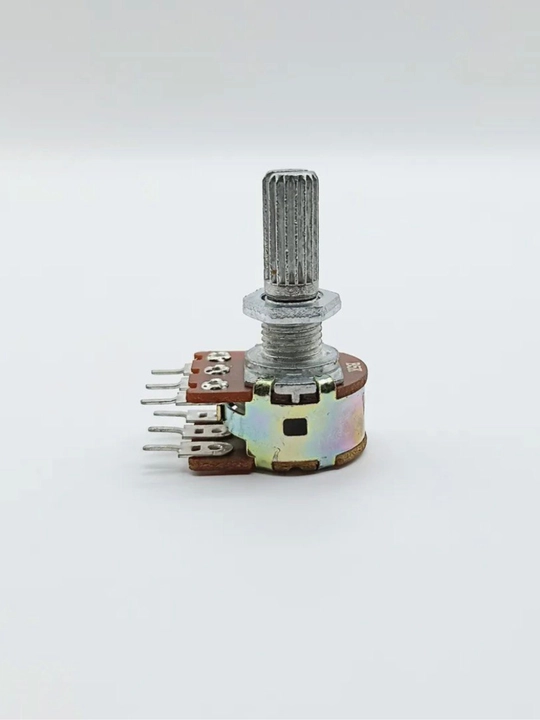 Потенциометр WH148-2 B5K 5кОм, стерео, 6 pin, вал 20 мм