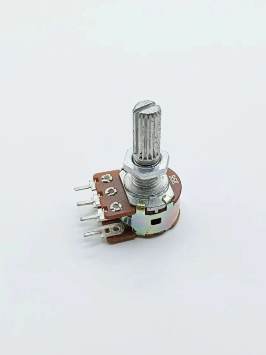 Потенциометр WH148-2 B5K 5кОм, стерео, 6 pin, вал 20 мм