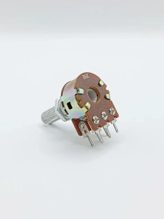 Потенциометр WH148-2 B5K 5кОм, стерео, 6 pin, вал 20 мм