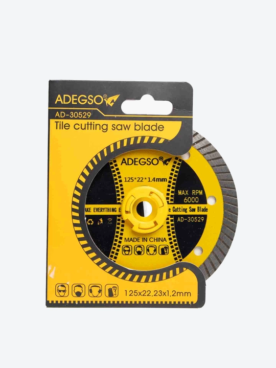 ADEGSO AD-30529 olmosli kafel kesuvchi disk, 125x22 mm, 1.4 mm, 6000 RPM - 