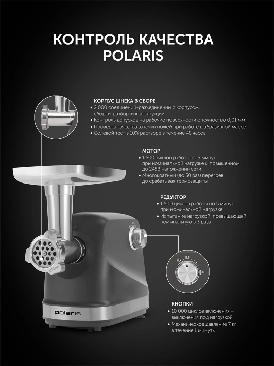 Мясорубка PMG 2583 серый POLARIS CN