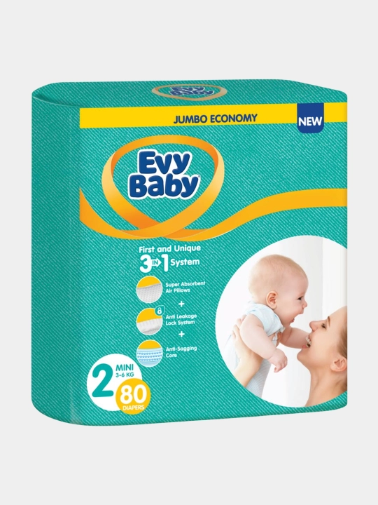 Bolalar tagliklari Evy Baby Mini Jumbo 80*4 EXP21 №2 - 