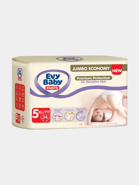Bolalar taglik-trusigi EVY BABY PANTS JNR JUMBO 34*4 EXP23 №5 - 