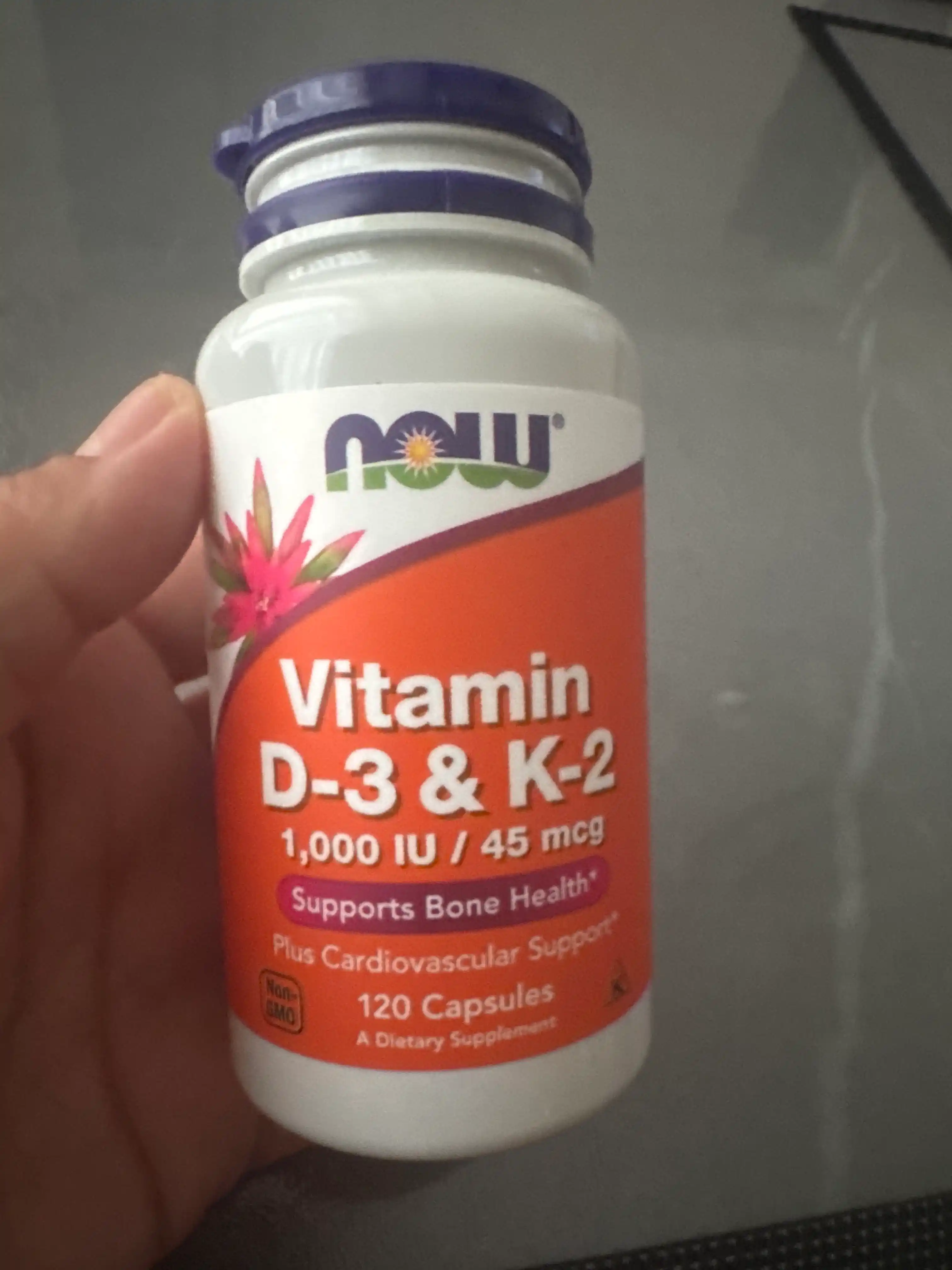 Vitamin D-3 & К-2 NOW Foods D3K2, 120 o'simlik kapsula