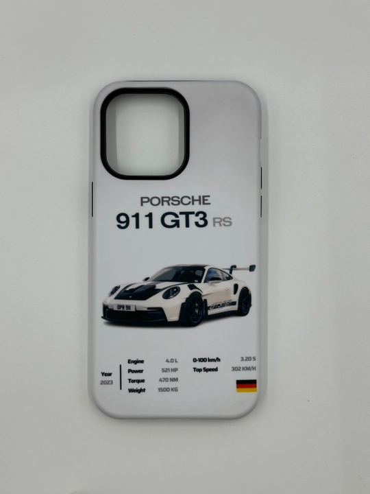 Porsche 911 GT3 RS dizayndagi iPhone X–16 Pro Max uchun himoya g'ilofi