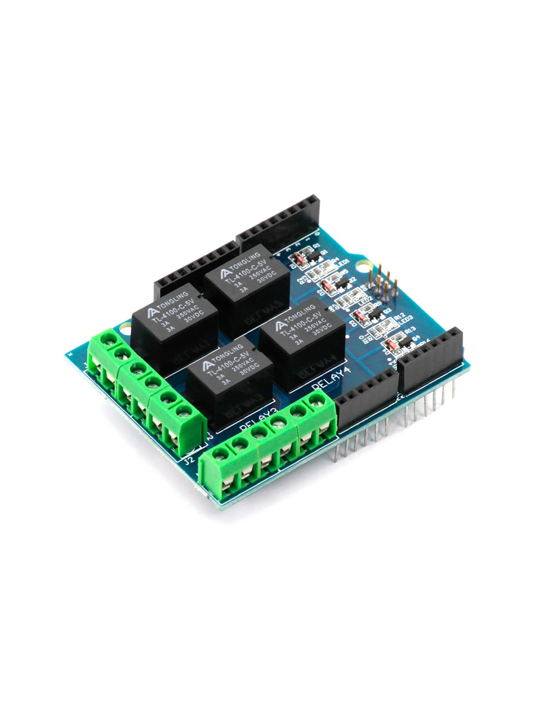 Arduino Uno R3, Mega 2560 uchun to'rt kanalli rele qalqonini arzon ...