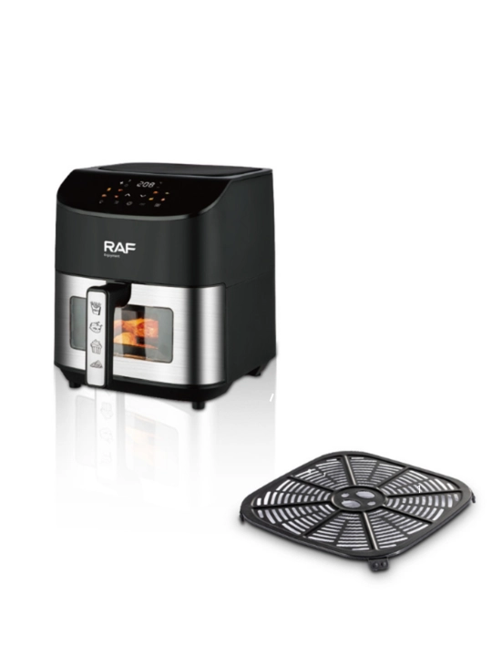 Aerogril RAF air fryer 5, 6.5, 8 litr, 1700 Vt, yog‘siz, oyna bilan, sensorli boshqaruv