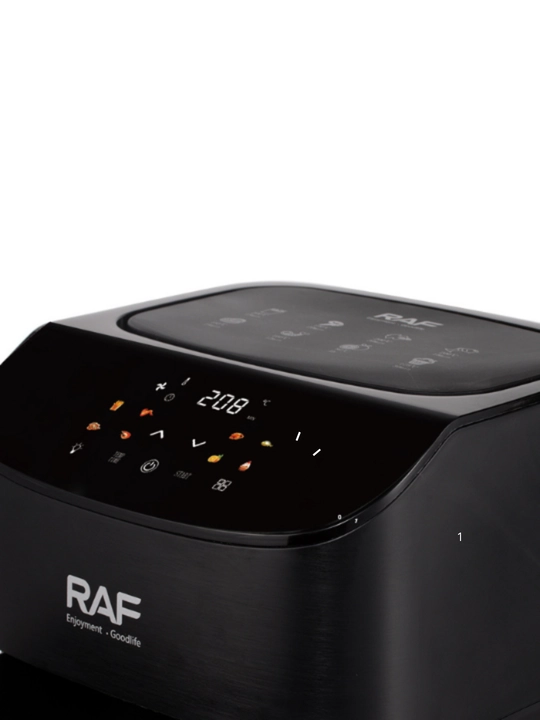 Aerogril RAF air fryer 5, 6.5, 8 litr, 1700 Vt, yog‘siz, oyna bilan, sensorli boshqaruv