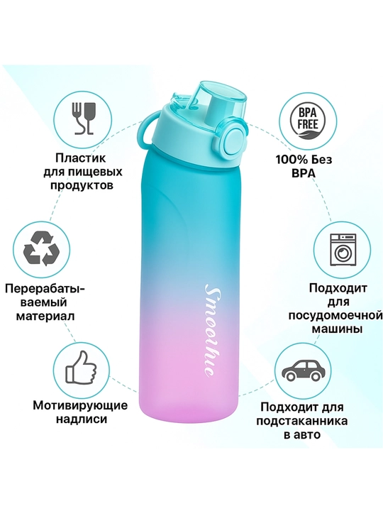 Бутылка для воды с разным вкусом,720 мл