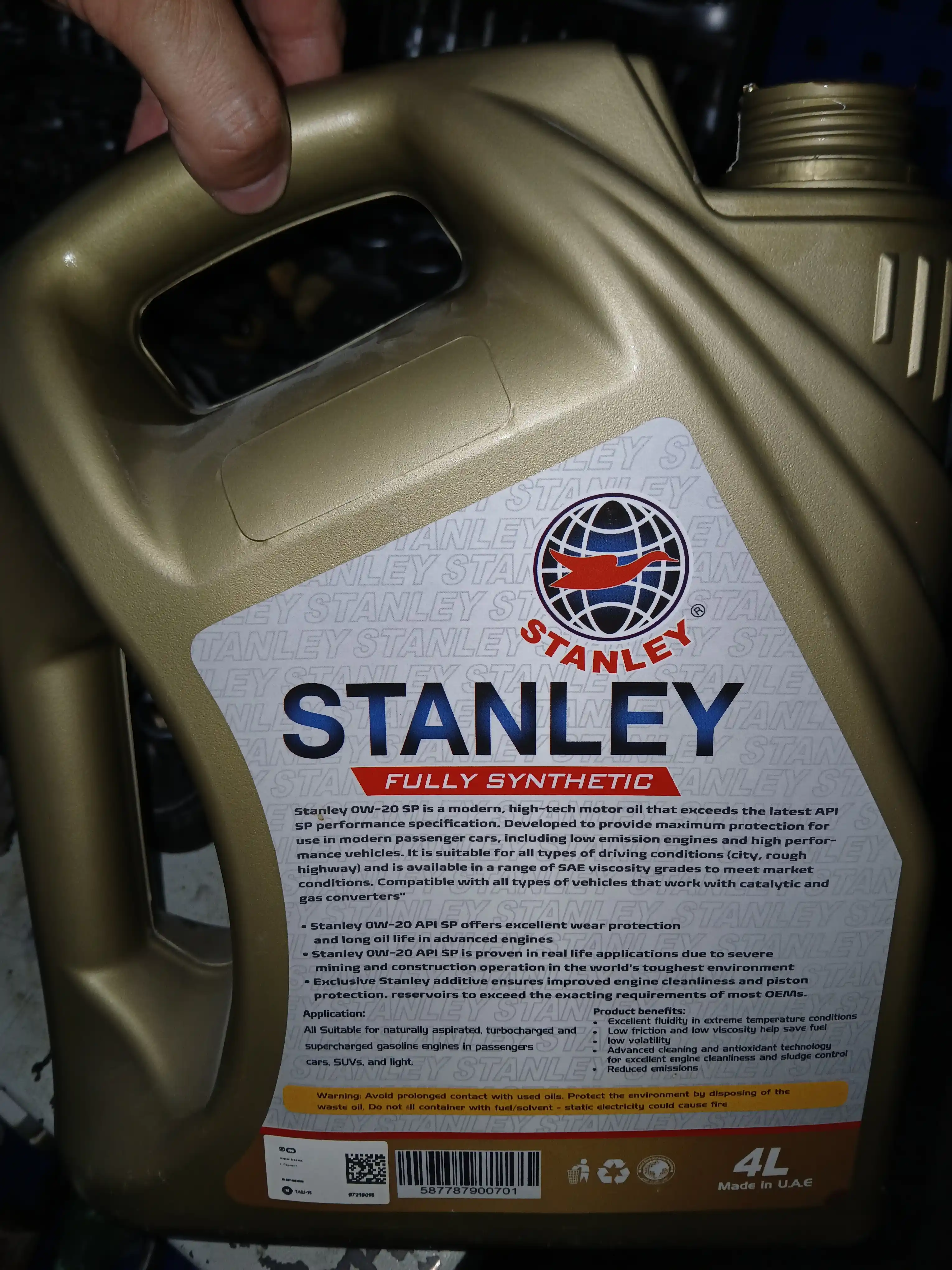 Stanley Ultra 0W-20 dvigatel motor moyi