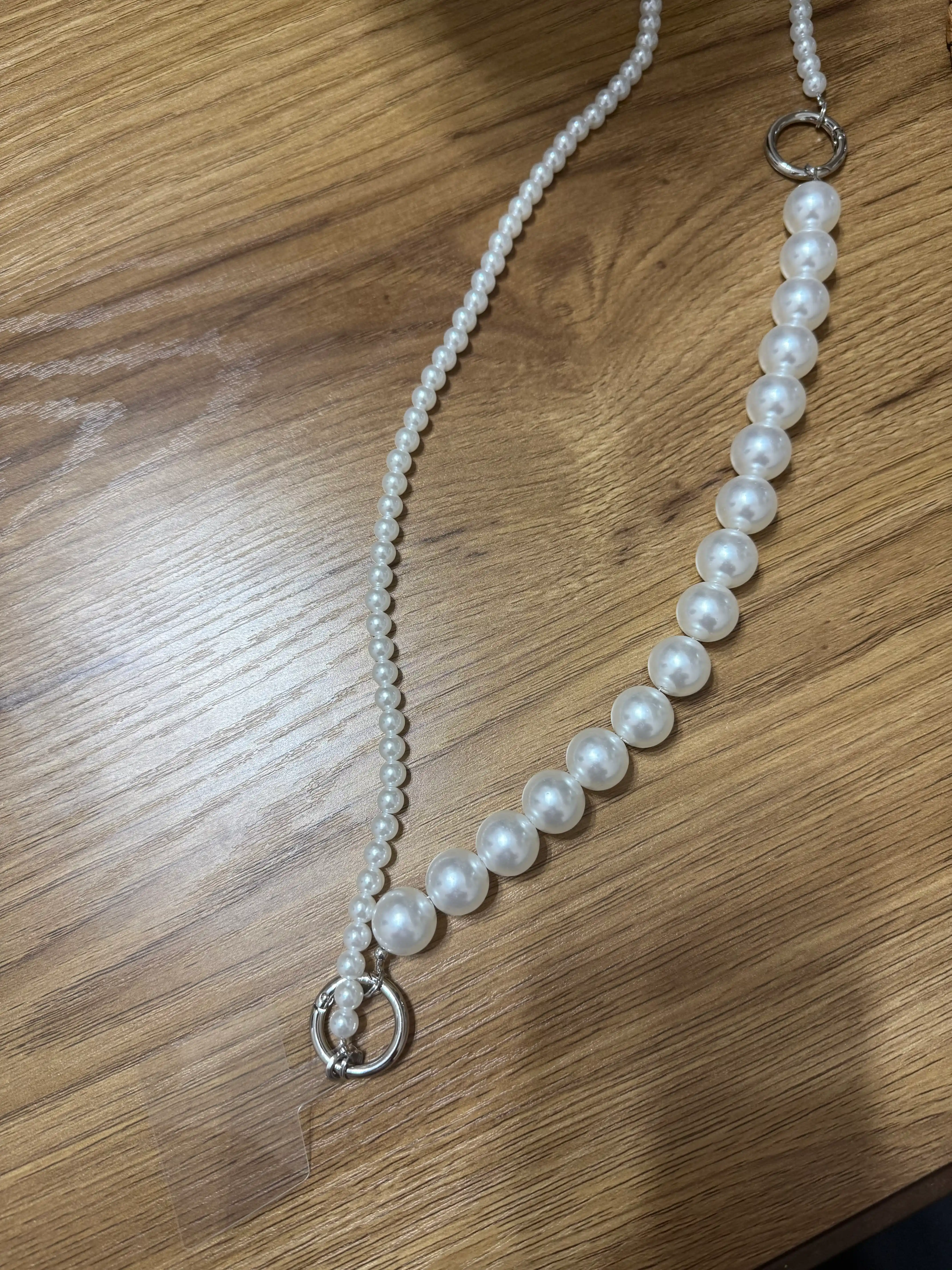 Marvarid zanjiri, tutqich, telefon tasmasi, yelka orqali, brelok, 155 sm
