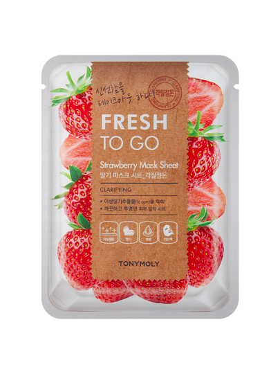 Matoli yuz niqobi TONY MOLY FRESH TO GO 25g, namlantirish, tekstura, Koreys parvarishi