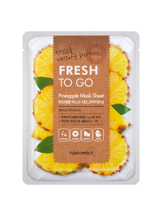 Matoli yuz niqobi TONY MOLY FRESH TO GO 25g, namlantirish, tekstura, Koreys parvarishi