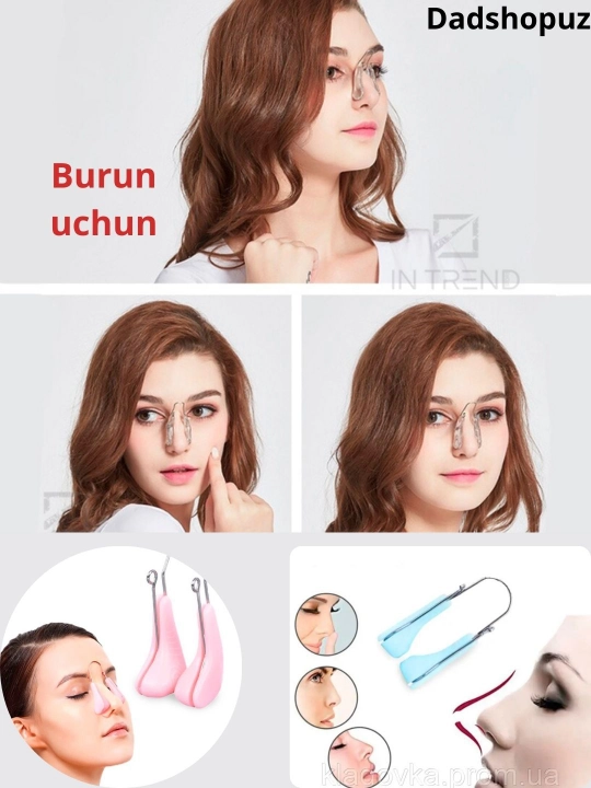 Burun uchun, to'girlovchi, burningizni chiroyli bolishi uchun vosita - 