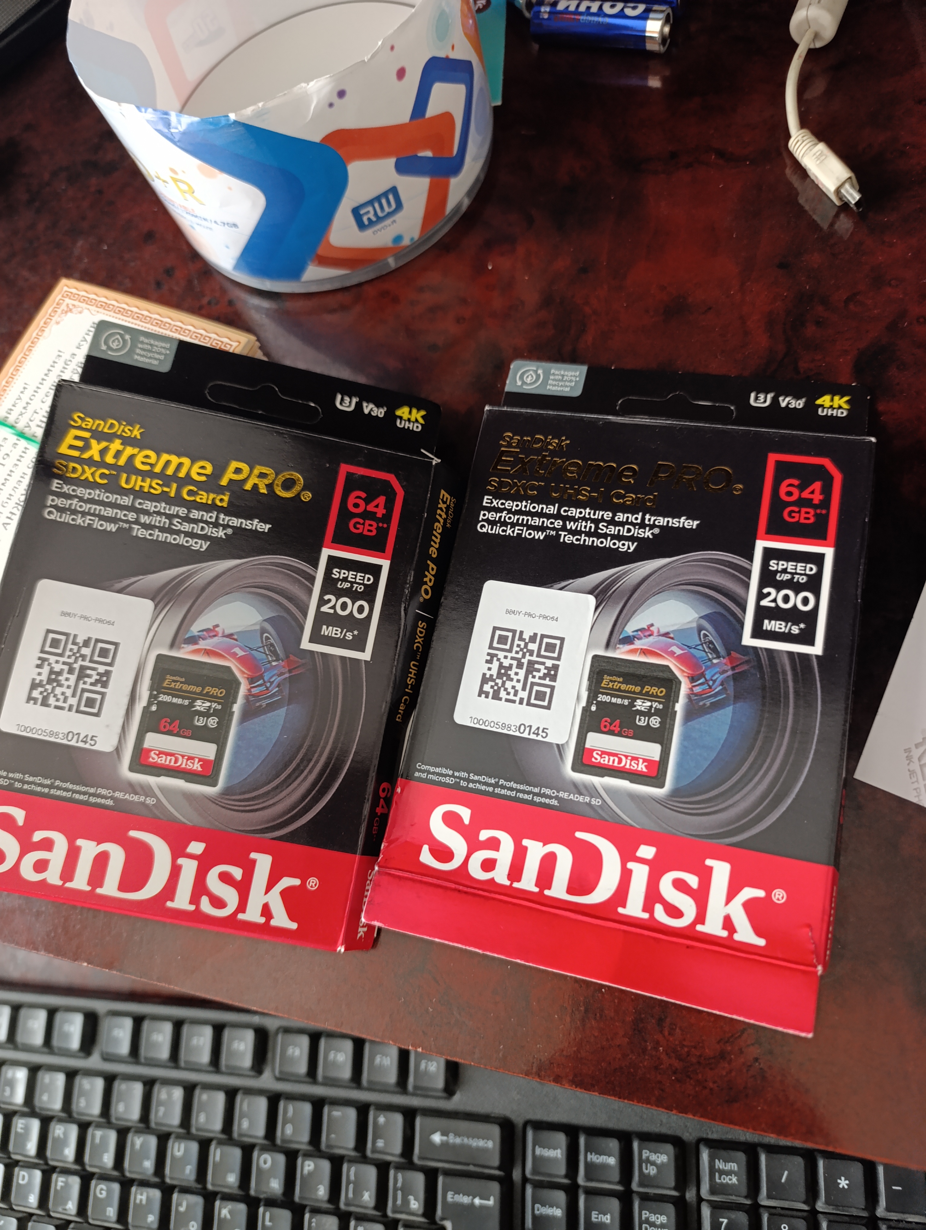 Карта памяти для фотоаппарата Sandisk Extreme Pro SDXC UHS-I card, 32 ГБ, 64 ГБ, 128 ГБ