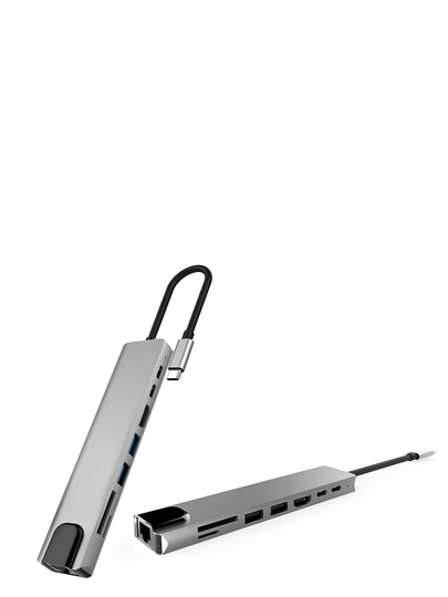 Type-C to Хаб USB-C Hub 8-в-1 / 3-в-1 Type-C LAN, Type-C HDMI