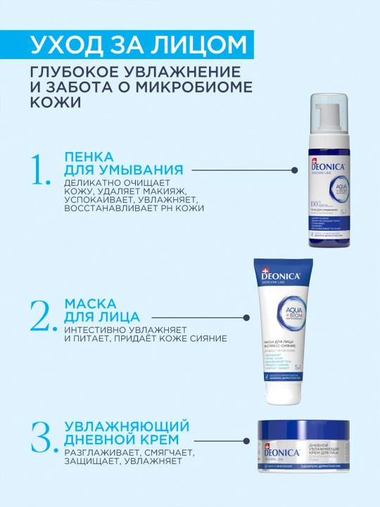 Увлажняющая маска для лица 5 в 1 Экспресс сияние с лифтинг эффектом Deonica Skincare line 75 мл