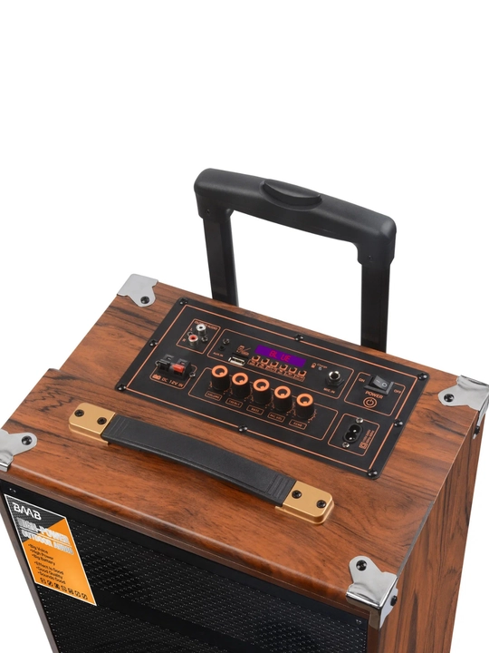 Караоке колонка B-Q12, 50 Вт, Bluetooth, с микрофоном, на колёсиках