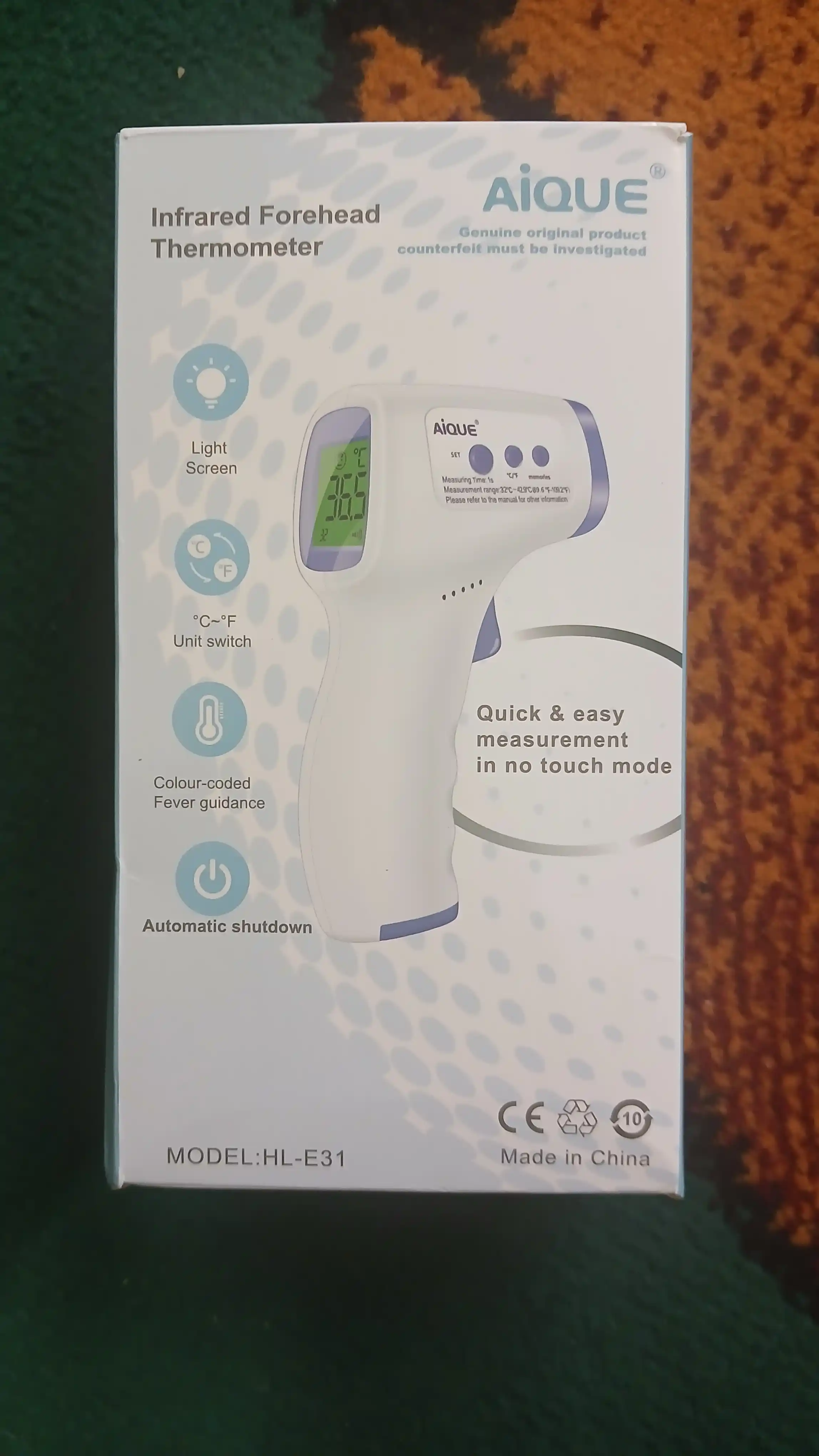 Elektron infraqizil termometr, kontaktsiz