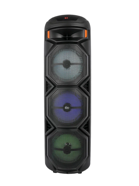 Karaoke kolonka, Bluetooth, simsiz mikrofonli, RGB chiroqli, 90×30 sm