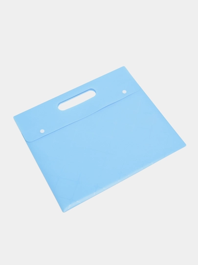 Файловая папка с кнопкой, синяя, A4 EXACT PK001bl