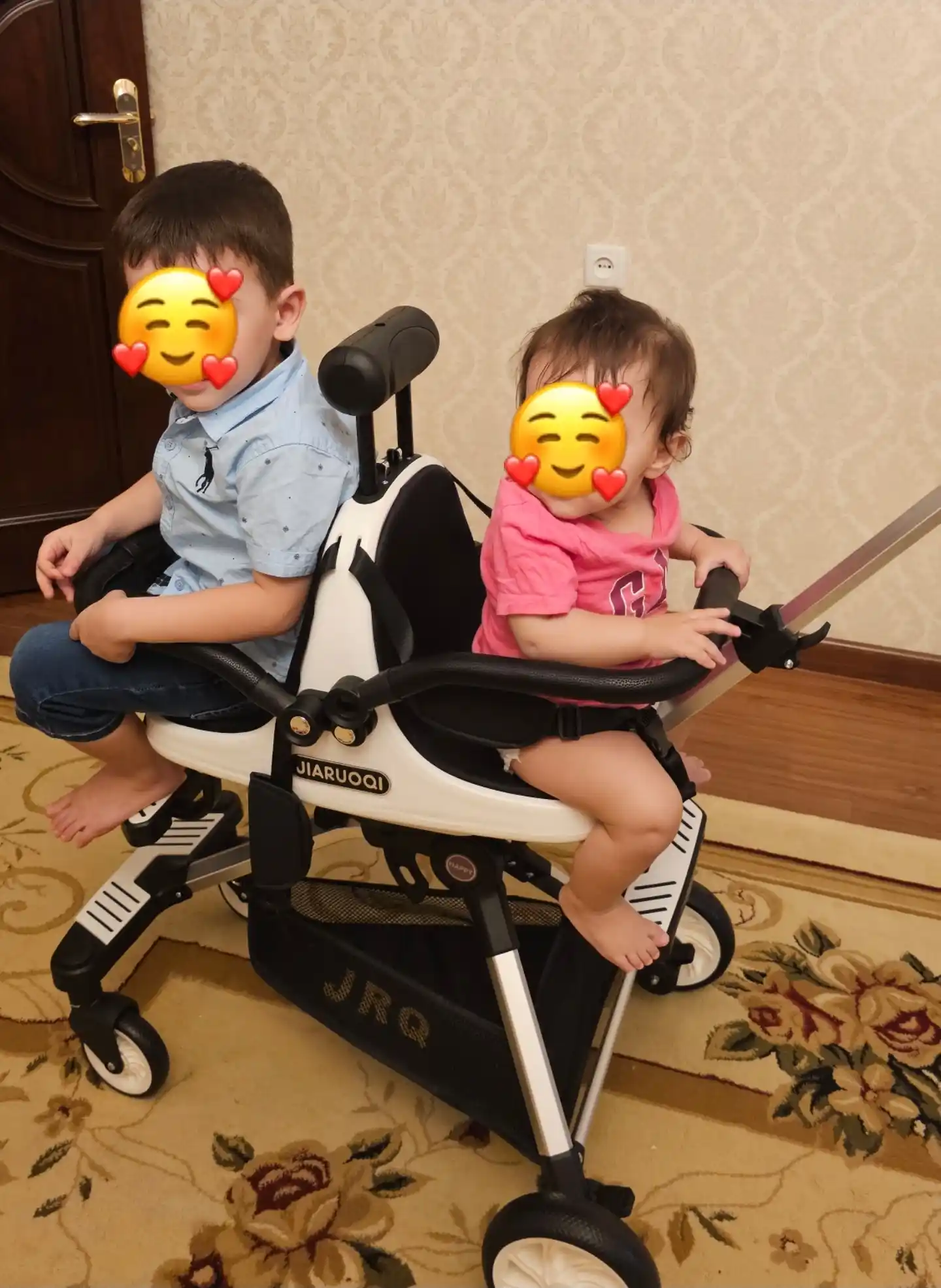 Коляска с двумя сидениями, для близнецов