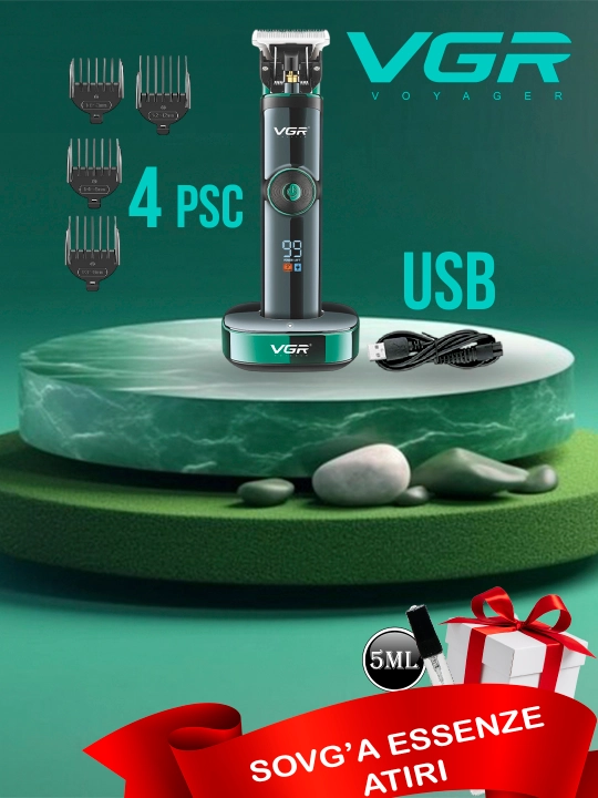 Soqol olish uchun trimmer VGR 271 + Essenza parfyum namunasi 5 ml sovg'a - 