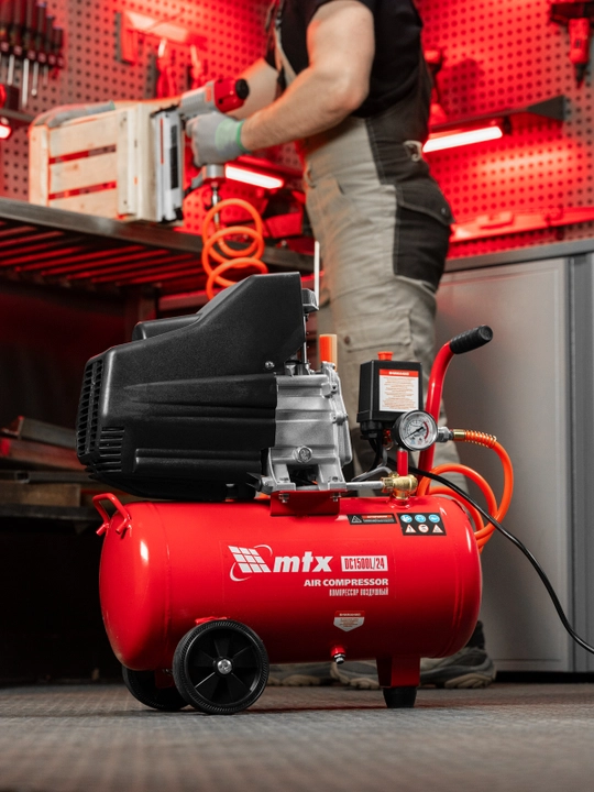 MTX DC1500L/24 havo kompressori, 1.5 kVt, 24 l, 210 litr/min, 58017